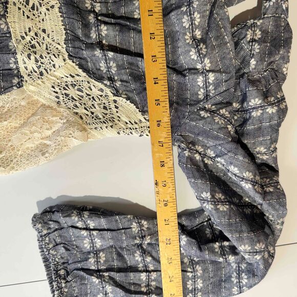 Ryu Anthropologie Peasant Dress Lace Detail Spring Cottagecore Tie Back Medium - Picture 14 of 15